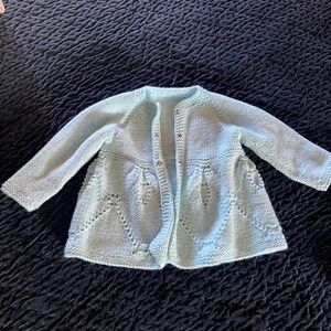 Toddler Girls Light Blue Knit Cardigan | Size 2–3T | Button Front